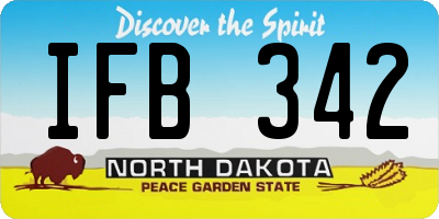 ND license plate IFB342