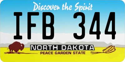 ND license plate IFB344