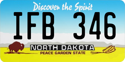 ND license plate IFB346
