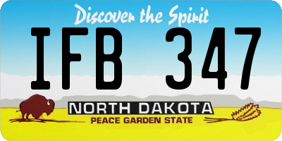 ND license plate IFB347