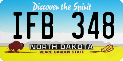 ND license plate IFB348