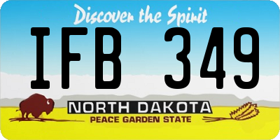 ND license plate IFB349