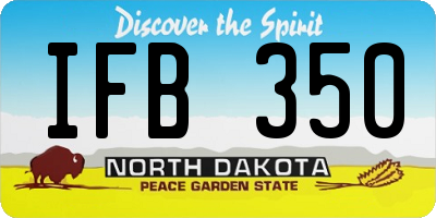 ND license plate IFB350