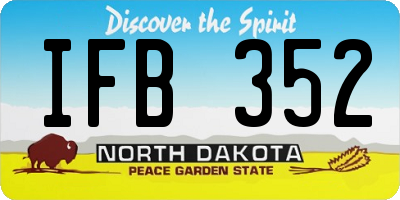 ND license plate IFB352