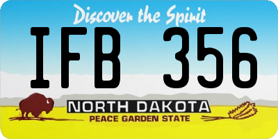 ND license plate IFB356