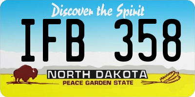 ND license plate IFB358