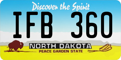 ND license plate IFB360