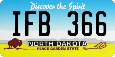 ND license plate IFB366
