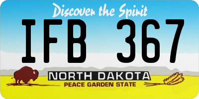 ND license plate IFB367