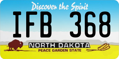 ND license plate IFB368