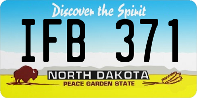 ND license plate IFB371