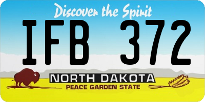 ND license plate IFB372