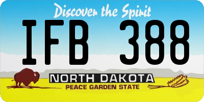 ND license plate IFB388