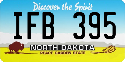 ND license plate IFB395