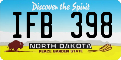 ND license plate IFB398