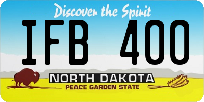 ND license plate IFB400