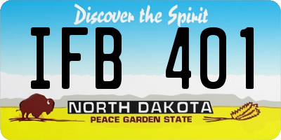 ND license plate IFB401