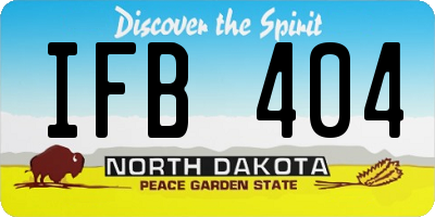 ND license plate IFB404