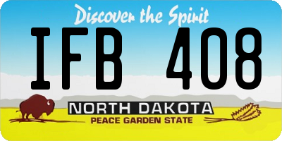 ND license plate IFB408