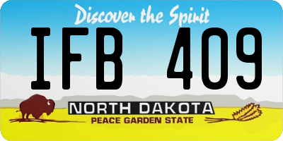 ND license plate IFB409