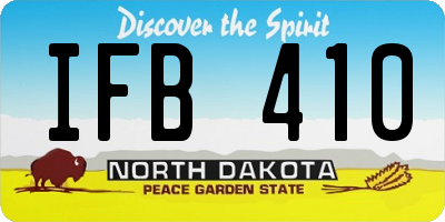 ND license plate IFB410