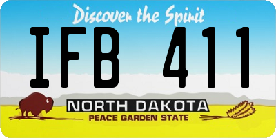 ND license plate IFB411
