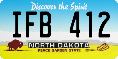 ND license plate IFB412