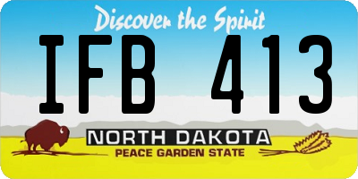 ND license plate IFB413