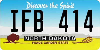 ND license plate IFB414