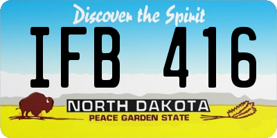 ND license plate IFB416