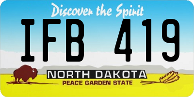 ND license plate IFB419