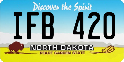 ND license plate IFB420