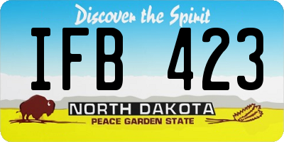 ND license plate IFB423