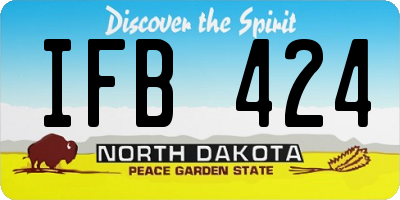ND license plate IFB424
