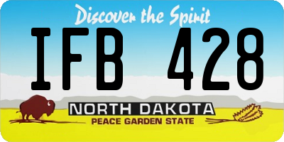 ND license plate IFB428