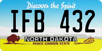 ND license plate IFB432