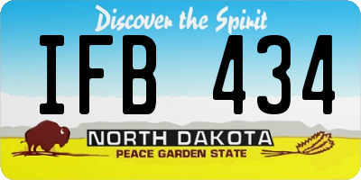 ND license plate IFB434