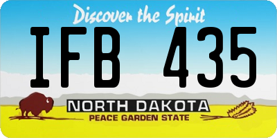 ND license plate IFB435