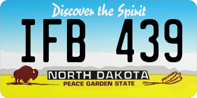 ND license plate IFB439