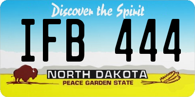 ND license plate IFB444