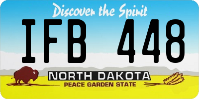ND license plate IFB448