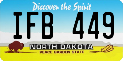 ND license plate IFB449