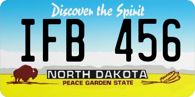 ND license plate IFB456