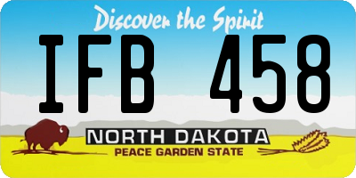 ND license plate IFB458