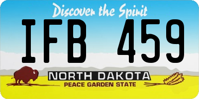 ND license plate IFB459