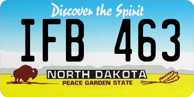 ND license plate IFB463
