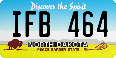 ND license plate IFB464