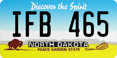 ND license plate IFB465