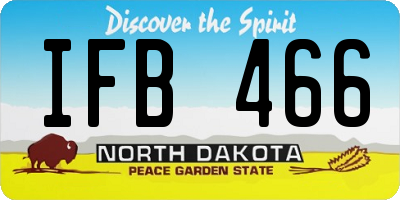 ND license plate IFB466
