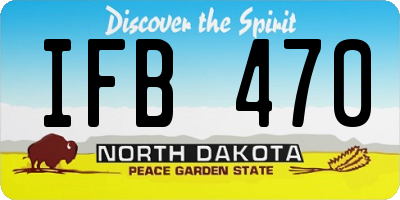 ND license plate IFB470